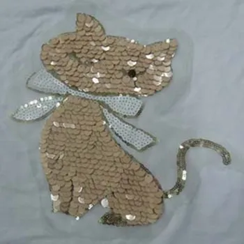 Izšūti dzelzs par plāksteri apģērbu vizuļi galā ar to apģērbu DIY Kaķēns kaķis Motīvs Aplikācijas Bezmaksas piegāde