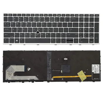 Jaunas Oriģinālas MUMS Backlit Positivo Piezīmjdatora Tastatūras Dns Clevo HP EliteBook 850 755 15u G5 850 G6 ZBook