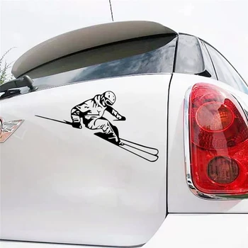 CS-1787#20*11cm Лыжник-4 ūdensizturīgs smieklīgi, auto uzlīmes, vinila decal balta/melna auto uzlīmes stils auto dekori