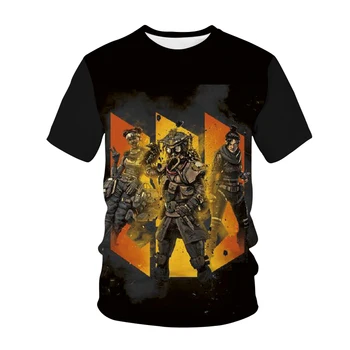 Spēle Apex Leģendas 3D Druka, T-krekls Vīriešu un Sieviešu Modes Streetwear O-veida kakla Hip-hop Unisex T-krekls Harajuku Drēbes