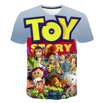 Rotaļlietas - Bērnu 3D Iespiests T-Krekls, Multiplikācijas filmu Top, 3-14 gadus Vecs Īsām Piedurknēm T-Krekls, Zēnu Un Meiteņu Iela Fun T-Krekls
