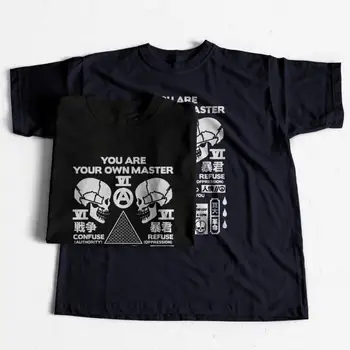 KOSMISKĀ piliens kuģniecības kokvilnas, ar īsām piedurknēm galvaskausa drukāt vīriešu T krekls gadījuma zaudēt streetwear vīriešu T CP0254