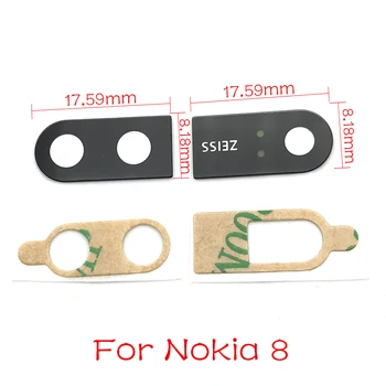 Jauns Nokia 8 Atpakaļ Atpakaļskata Kamera Stikla Objektīva Vāciņu Ar Līmi Nomaiņa
