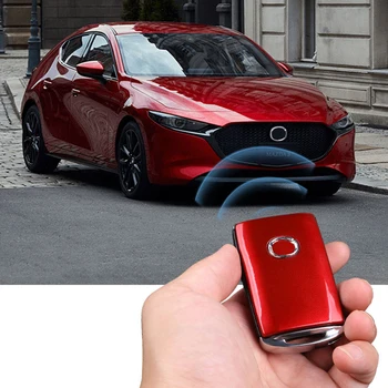 ABS Plastmasas Nomaiņa Stila Automašīnas Atslēgu, Lietu Vāku Aizsargs Apvalks priekš Mazda 3 Axela BP CX-30 DM Piederumi 2020 2021