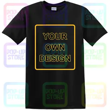 Personalizētu Pielāgota Viena Puse DIY Logo Vīriešu T-Krekls 3D Drukas Īsām Piedurknēm Tee Top - Attēls Ar POP-UP Veikals