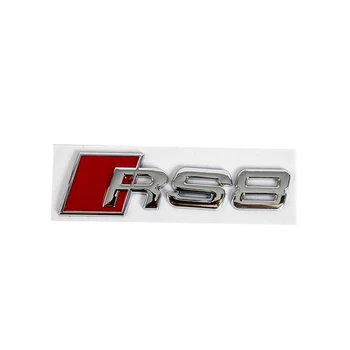 JAUNI Sudraba Metāla Sakausējuma Bagāžnieka Žetona Emblēma Uzlīme par RS3 RS4 RS5 RS6 RS8 2021
