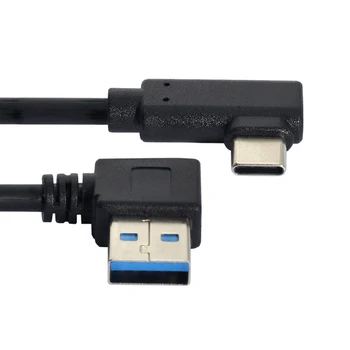 90 Grādu pa Kreisi Leņķveida USB3.0 Vīrietis Datu Kabeli for Laptop & Planšetdators un Tālrunis, lai 13cm USB 3.1 USB-C Leņķveida