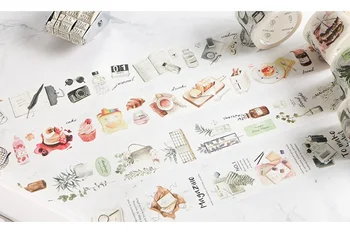 22Designs Washi Lentes Retro Logo/Nē./Kalendārs/Laika Japāņu Dekoratīvās Līmi DIY Maskēšanas Papīrs, Lentes, Uzlīmes, Etiķetes, INFEELME