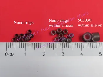200pcs/500 gab 3,0 mm Silikona nano gredzeni nano gredzeni vara ar silikona apdari matu krelles, gredzeni, matu matu pagarināšanu, instrumenti,