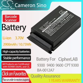 CameronSino Akumulatoru CipherLAB 9300 9400 9600 CPT 9300 der CipherLAB BA-0012A7 Svītrkodu Skenera akumulatora 2900mAh/10.73 Wh 3.70 V