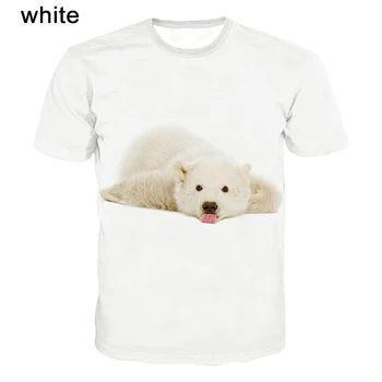 Dzīvnieku leduslācis Gudrs 3d T-krekls Iela Vīriešiem īpašus T-krekls leduslācis T-krekls