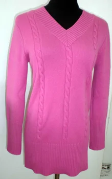 Kašmira Džemperis Sievietes, V-veida kakla Ziemā Silts Modes Garš Džemperis Rožu Augstas Kvalitātes Sadalīti Izmēra, Sastāva Noskaidrošanas Lielā Izpārdošana
