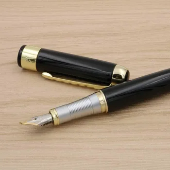 JINHAO 250 Melnā Zelta Biroja Dāvanu 1.0 mm Nib Tintes Pildspalvu, Kancelejas preces, Biroja, Skolas Piederumi Rakstīšanai