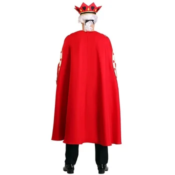 Lielie Bērni Karalis Cosplay Kostīmu Sarkanā Sirdis Cēlu Karalis Pokera Kostīms Zēniem Vīriešiem Halloween Purima Puse Karnevāls Cosplay Apģērbs