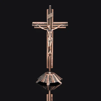 Baznīcas Relikvijas Figūriņas Krucifiksu Jēzus Kristus Stāv Pāri Sienas Krucifiksu Antikvariāts Mājas Kapela Apdare Lūgšanu Krusti