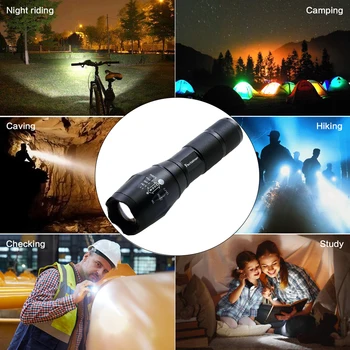 Piliens Nosūtītājs Veicināšanas Komplekts! LED Gaismiņa T6 Taktisko Flash Light + Q5 Mini Lāpu Lanterna Zoomable Ūdensdrošs kabatas Lukturītis Velosipēds