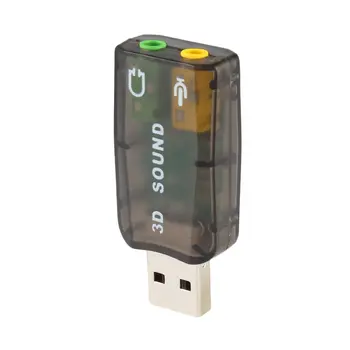 Ārējās USB Skaņas Kartes Adapteris Audio 5.1 virtuālo 3D, USB, 3.5 mm mikrofons, Skaļrunis, austiņas Saskarne Portatīvo DATORU Adapteri