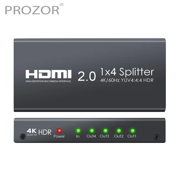 Prozor 4 Veidu 2.0 HDMI Sadalītājs Atbalsta 4K@60Hz YUV 4:4:4 HDR 1 4 No HDMI Sadales Pastiprinātāja Sadalītājs HD TV Projektoru