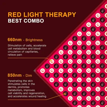 Jaunu 45W spuldzei tīri sarkans 660nm 850nm LED fizioterapija lukturis, ko izmanto, lai mazinātu muskuļu sāpes un izbalināt rētas