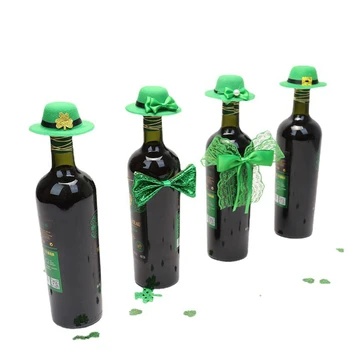 Mini Alus, Vīna Pudele Cepuri St Patrika Diena Rotājumi Cepuru Rotas Īrijas Festivāls Sudrablietas Turētājs Zaļā Cepure Puses Dod Priekšroku