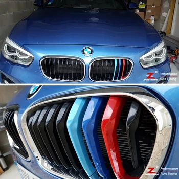 Par-2018 BMW 1 series F20 F21 125i M135i M140i (9 restes) 3D M Stils Priekšējo Resti Apdares Līstes Vāka Uzlīmes