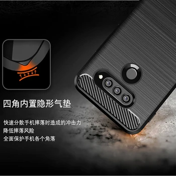 Par LG K50s Q70 G8X V50s V35 V40 V30S V50 Plus ThinQ Gadījumā Oglekļa Šķiedras Pārsegs Pilnīgu Aizsardzību Telefonu Gadījumā Segtu Triecienizturīgs Buferi