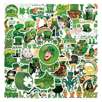 50gab St. Patrick ' S Day Valstī Īrija Svētku Uzlīmes uz Auto Klēpjdatoru Čemodāns Smieklīgi Estētisko Zaļā Bērniem, Rotaļlietas, Kancelejas preces
