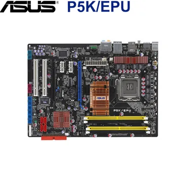 Par Asus P5K EPU Mātesplati Oriģināls P35 Socket LGA 775 DDR2 8GB USB2.0 4 SATA II Darbvirsmas Datoru (Mainboard), ko Izmanto