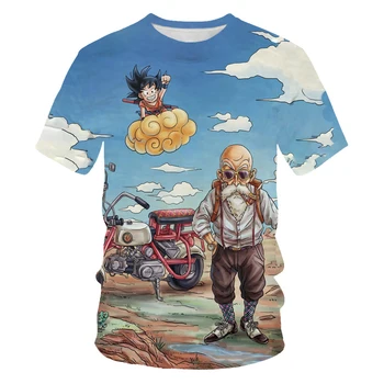 Ir 2021. jaunu 3D T-krekls Dragon Ball tēma top modes multenes, anime T-krekls zēniem un meitenēm pašā stilā street hip-hop gadījuma receklis