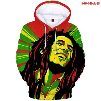 Vīrieši pelēkā vārna sporta Krekli Hip Hop Bob Marley 2021 Streetwear Vīriešu sporta Krekls Kapuces Džemperis Harajuku Kabatas Modes Mētelis Hoodies