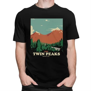 Vintage Apmeklēt Twin Peaks T Krekls Vīriešiem O-veida kakla Īstermiņa Piedurknēm Laura Palmer T-krekls Gadījuma 90s TV Tshirt Kokvilnas Gadījuma Tee Dāvanu