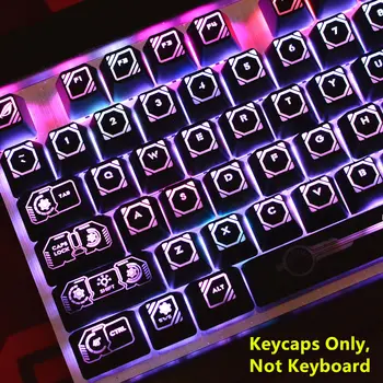 104 Taustiņi Lāzera Izgaismojumu Keycap Uzstādītu Spēļu Keycaps Galvenie Klp Corsair K70 K65 RGB K95 Viesuļuguns Mehāniskās MX Spēļu Tastatūra