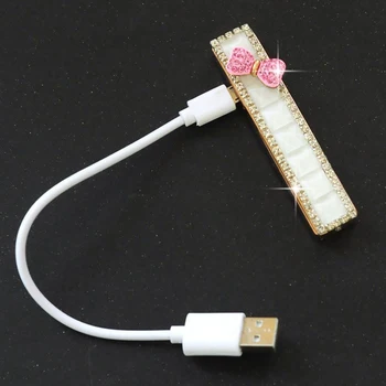 Roku darbs Rhinestone USB Vieglāks Flameless Pretvēja Šķiltavas Cute Meitene Elektriskās Šķiltavas Uzlādējams Vieglāks Smēķēšanas Piederumi