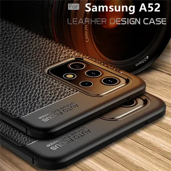 Samsung Galaxy A52S Case For Samsung A52S Capas Atpakaļ Triecienizturīgs Mīksto TPU Ādas Fundas Samsung A12 A22 A52 A52S Vāciņu