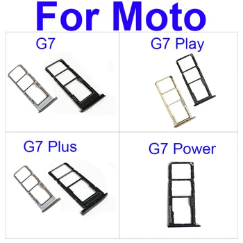 Sim Kartes Ligzda Turētājs Motorola Moto G7 / G7 Plus / G7 Spēlēt / G7 Jauda Sim Micro Lasītāja Kartes Spēļu Adapteri Rozetes Remonta Daļas