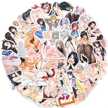 50GAB Anime Japāņu Sexy Rakstzīmes Uzlīmes Skaistu Kāju Skeitborda Ledusskapis Ģitāra Klēpjdatoru Ceļojumu Bagāžas Uzlīmes Uzlīmes F4
