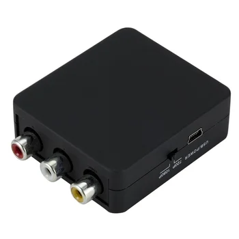 HD RCA/AV HDMI-savietojams Adapteris Scaler 1080P Video Converter MINI AV2HD Lodziņā NTSC PAL HDTV Projektors Set top box DVD