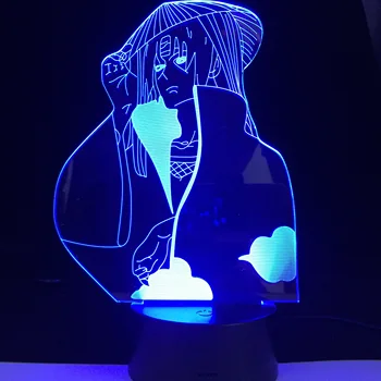Tālvadības 16 Krāsas Akatsuki 3D LED Vizuālo Ilūziju, Mainot Nakts Gaisma Dzimšanas dienas Dāvanu, Mājas Dekoru Lampas Guļamistabas Nightlight