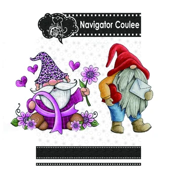 Gnome Valentīna Diena sirds mīlestība vēstuli punduris jaunu mirst dies2021 layeredmetal pelējuma pastmarku albums albumu apdare diy karte