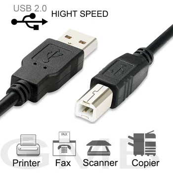 JAUNS USB High Speed 2.0 A-B Vīriešu Kabelis, Canon, Brother Samsung Hp Epson Printera Vads 1m 3feet