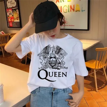 Karaliene Rock Band T-Krekls Sievietēm Hip Hop Gadījuma Tshirts Gadījuma Harajuku Sieviete Top Tee Krekli Streetwear