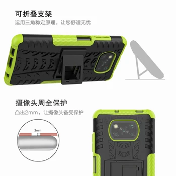 Par Xiaomi Poco X3 NFC Gadījumā Poco X3 X2 M2 F2 Pro Armor Segtu Triecienizturīgs Silikona Aizsardzības Tālrunis Amortizatorus Poco X3 NFC