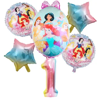 Disney Princess Snow White Pelnrušķīte Folija Balona, Uzstādiet Meitene, Dzimšanas Dienas Svinības Apdare Baby Dušas Varavīksnes Digitālo Hēlija Bumbu