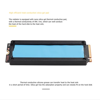 M2 SSD Heatsink Dzesētāja Temperatūra OLED Ciparu Displejs M. 2 2280 NVME SSD Solid State Cietā Diska Radiatoru Siltuma Siltuma Pad