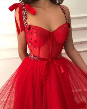 Sarkana Balles Kleitas, 2021 Jaunā Sieviešu Formālā Puse Nakts Vestidos De Noite Elegants Spageti Siksnas Vakara Tērpi Ilgi Abendkleider