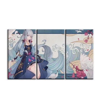 Genshin ietekmes Spēle plakāts mājas dekoru hd krāsošana Kamisato Ayaka garām sienas gleznojums, plakātu anime Studiju Guļamistaba Bārs, Kafejnīca Sienas