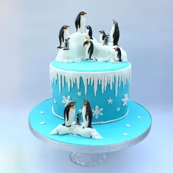 Pingvīns & Leduslācis Silikona Veidnē Pomādes Veidnes Kūka Dekorēšanas Instrumentiem Šokolādes Gumpaste Veidnes, Sugarcraft, Virtuves Sīkrīku