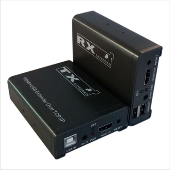 100m HD 1080P HDMI USB Extender 1x1 Sadalītājs ar RJ45/cat5e/6 ethernet kabeli IS Extender atbalsta monitors, projektors, DATORS