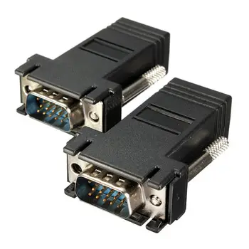 1gb VGA Extender vīriešu LAN Video CAT5 CAT6 RJ45 Tīkla Kabeli Adap Jaunas