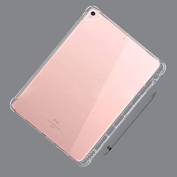 Tablete, ja Ar Pildspalvu Turētājs iPad Pro 10.5 2017 TPU Mīksto aizmugurējo vāciņu iPad Pro 10.5 A1701 A1709 Gadījumā Apple iPad Pro 10.5